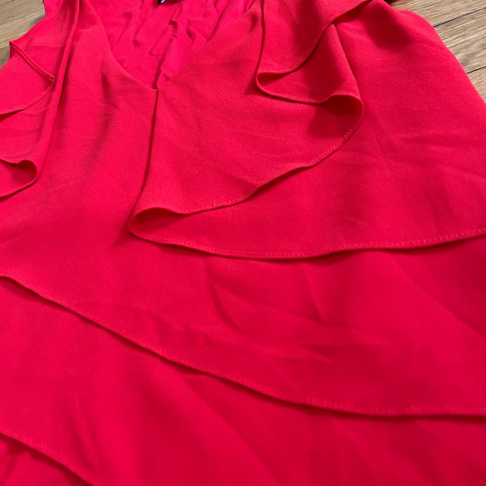 Bailey 44 Red Ruffle Front Tank Top - Picture 3 of 5
